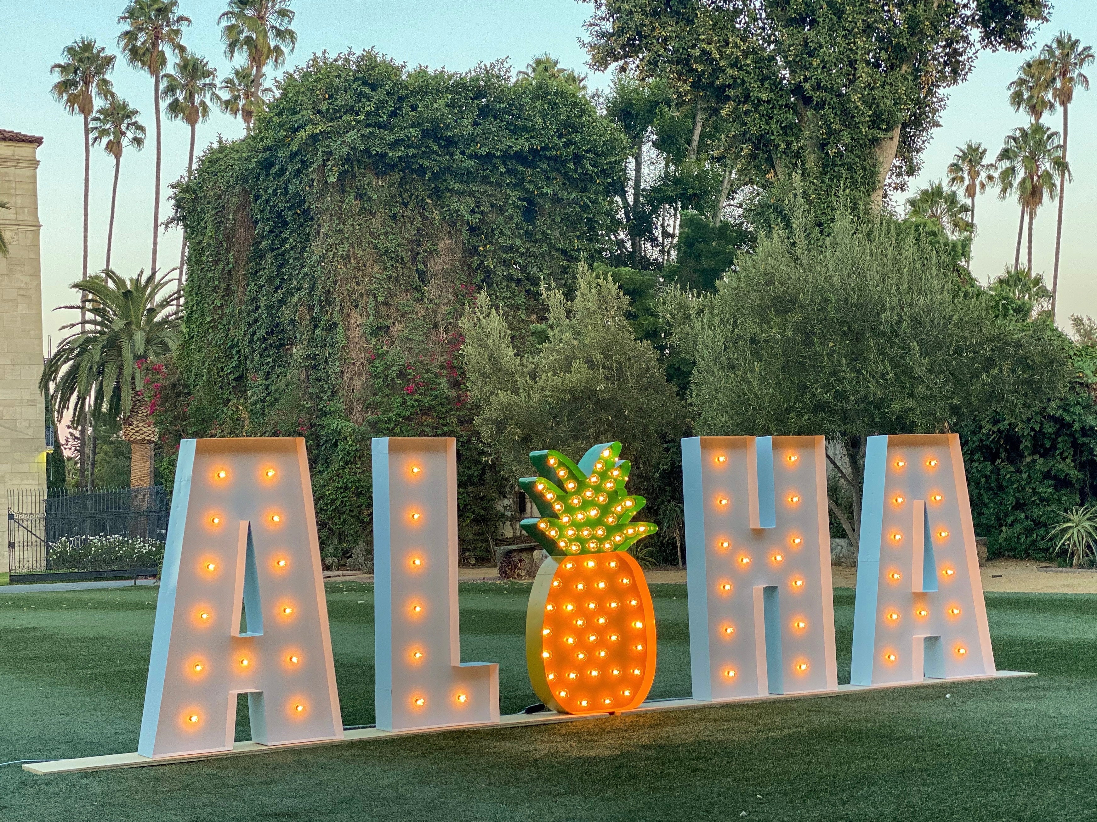 Giant Marquee Letters 4ft 5ft Tall | ALOHA Sign Large Marquee