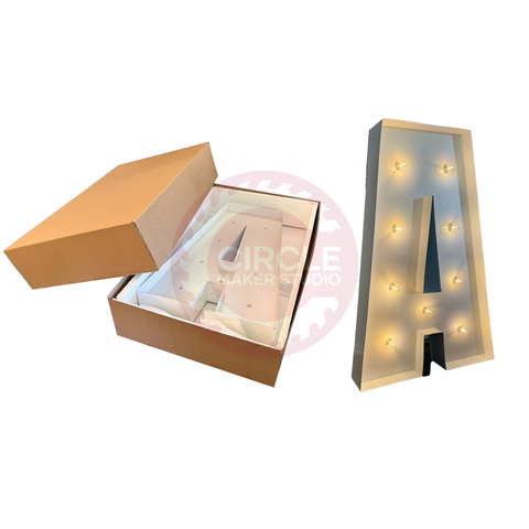 Large Marquee Letters Storage Box | Large Box for Storing Marquee Letters | Storage Container Box for Large Light Up Letters and Numbers | For Large Marquee Letters 3ft 4ft 5ft Tall