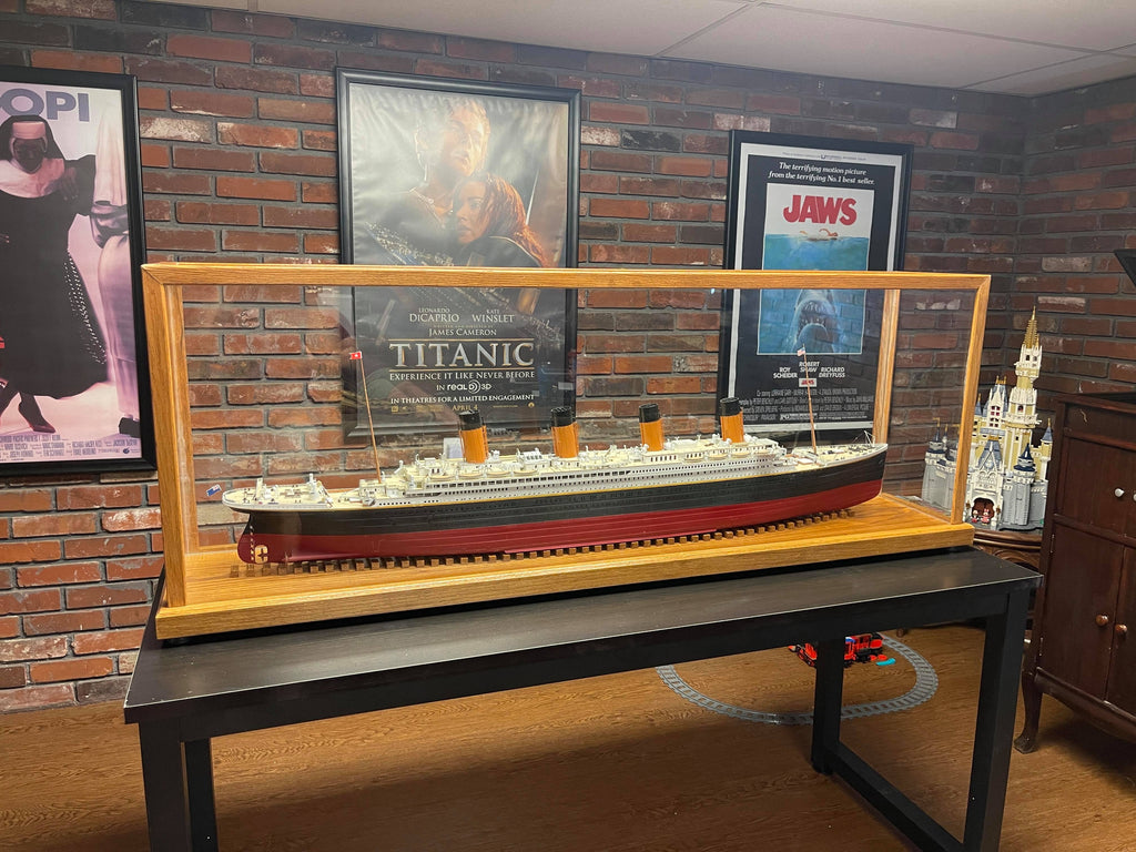 Custom Large Display Case for Ship Models Boats Collectible | Acrylic Display Case, Box, Showcase with Wood Base | 1/200 Trumpeter Titanic