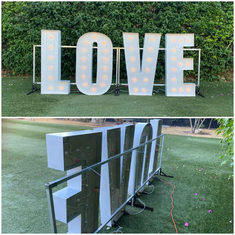 Standing Sign Letters Marquee Letters Stand | Stacking Stand for Large Light Up Letters ...