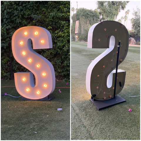 Marquee Letters Stand for Giant Light Up Letters | Marquee Lights Stand | Lighted Letters Stand(Individual Stand for Individual Letter)