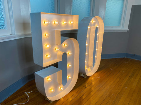Large Light Up Numbers 4ft 5ft | Marquee Numbers Large Light Up Letters ...