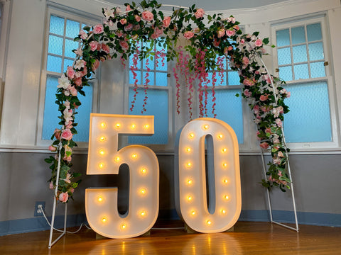 Led 50 Sign Large Light Up Numbers | Marquee Numbers | Large Light Up Letters 4ft ...