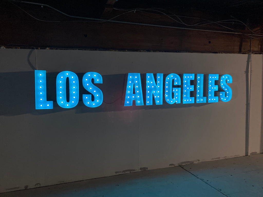 Los Angeles Wall Art | Custom Marquee Sign | Marquee Letters with Lights | Custom Business Sign Light Up | Business Sign for Wall | Storefront Sign
