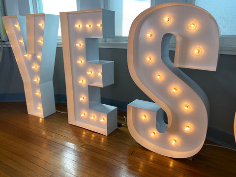 Large Marquee Letters 4ft 5ft | Custom Name Light Up Letters Weddings ...