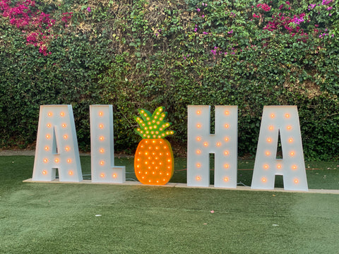 Aloha Block Letters Giant Marquee Letters 4ft 5ft Tall | ALOHA Sign Large Marquee Letters ...