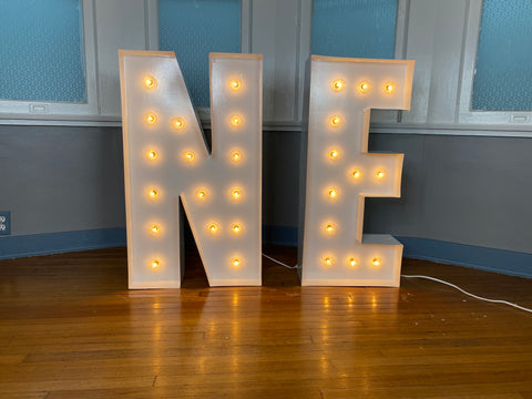Large Marquee Letters 4ft 5ft | Custom Name Light Up Letters Weddings ...