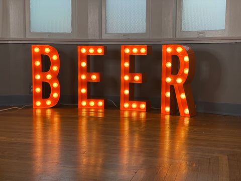 BEER Marquee Sign | Custom Vintage Marquee Sign for Restaurant Cafe Bar Man Cave